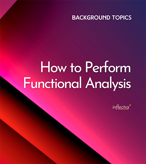 This section describes the various different techniques for performing a functional analysis. This typically happens after initial requirements discovery and before the full-blown requirements definition.