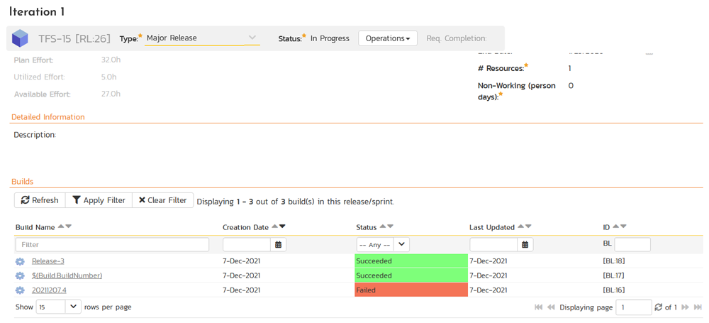 Build and Release Pipelines Reporting Into Spira