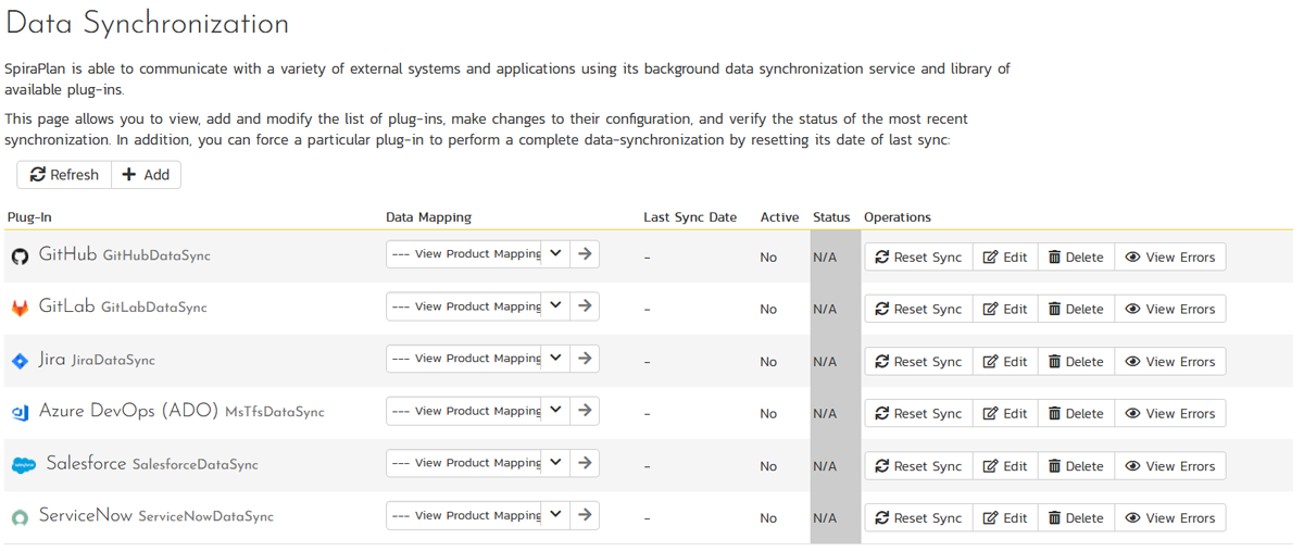 List of data synchronization plugins