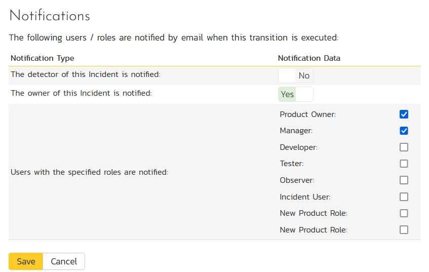 Application decommissioning email notification