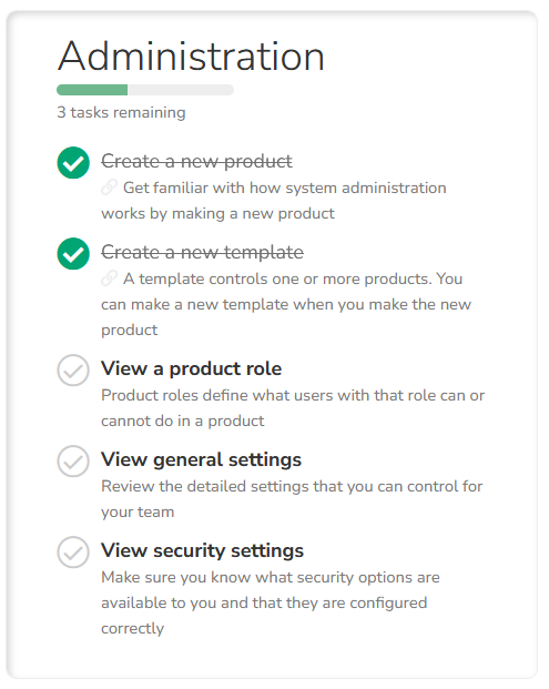 My Page onboarding widget part 2