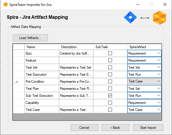 Mapping Jira and XRAY Types