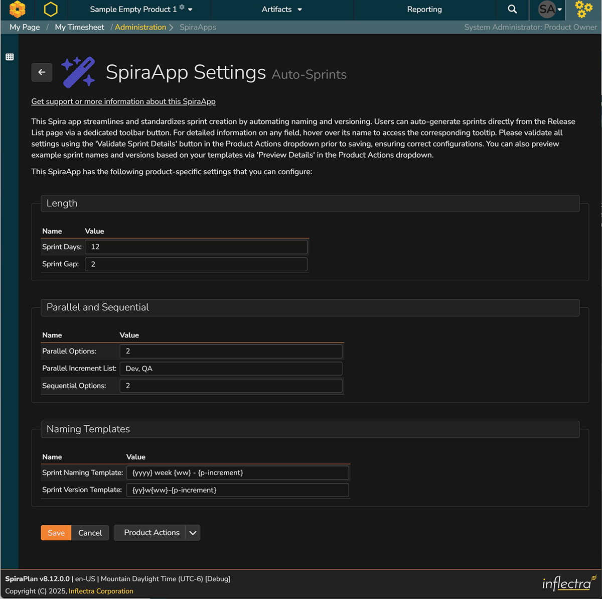 Configuring how the SpiraApp works