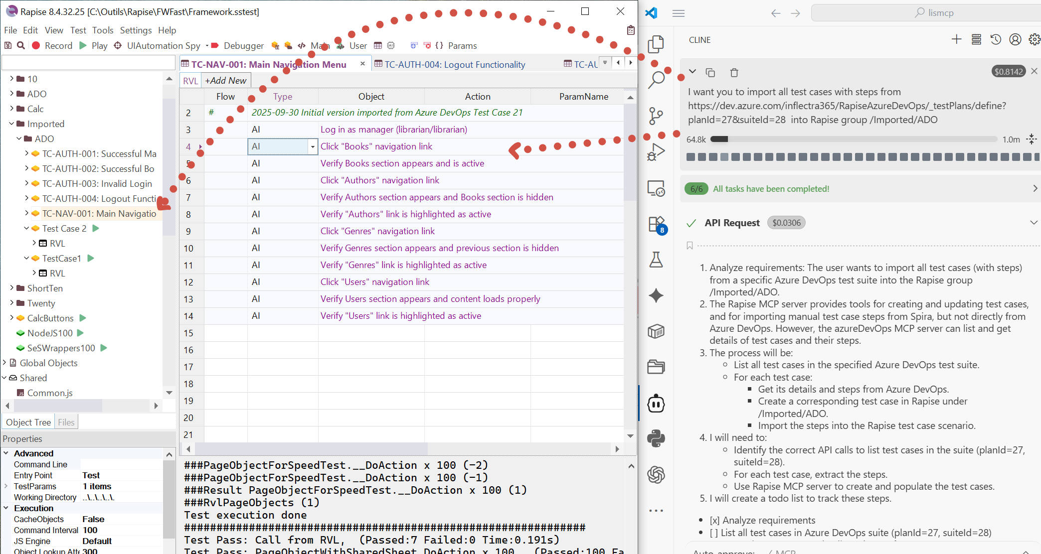 Connecting Rapise to ADO with MCP