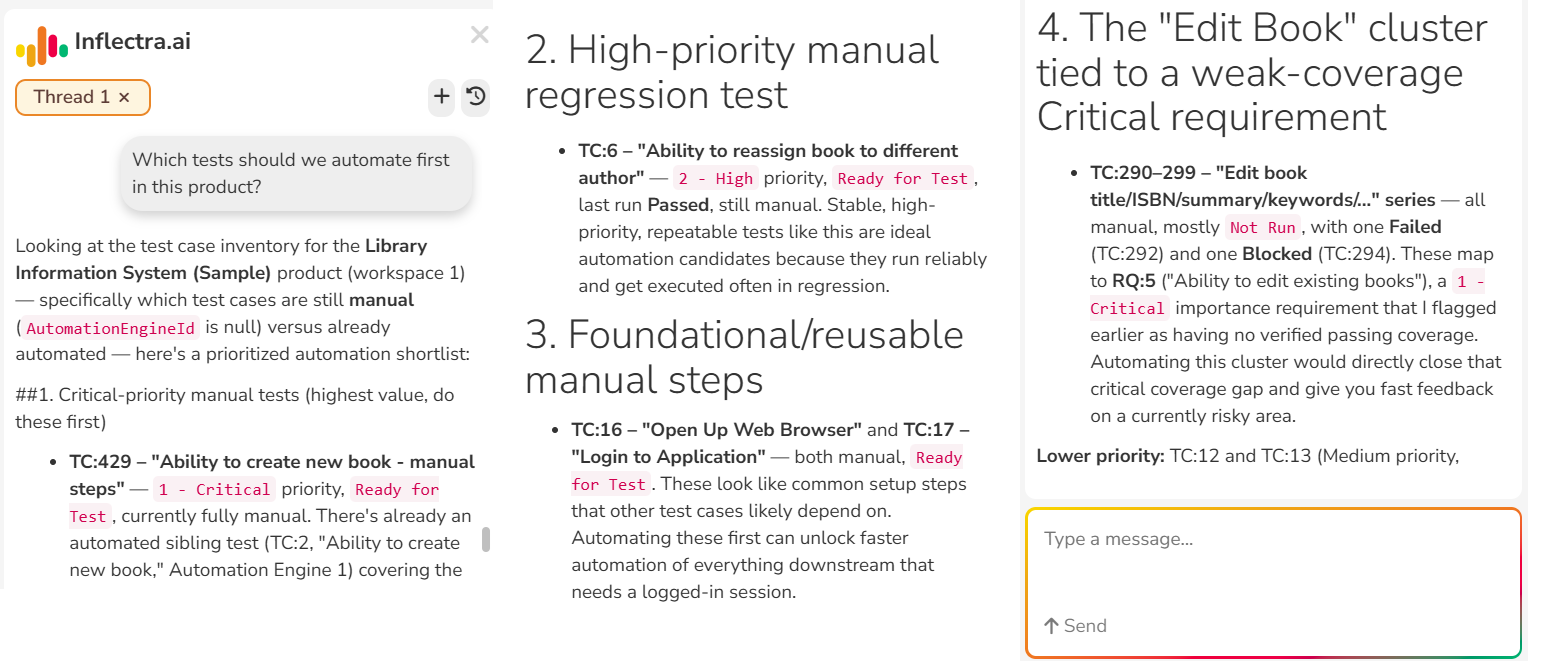 Highest priority tests to automate using AI