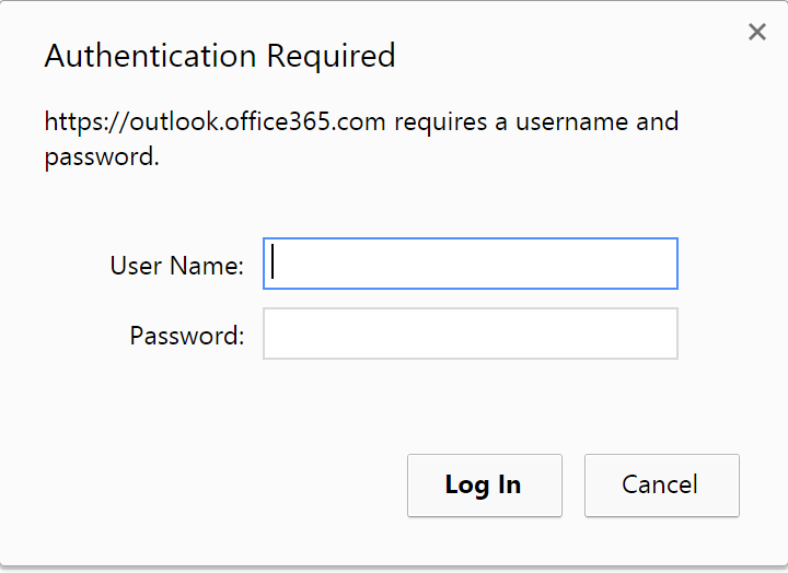 Chrome auth prompt