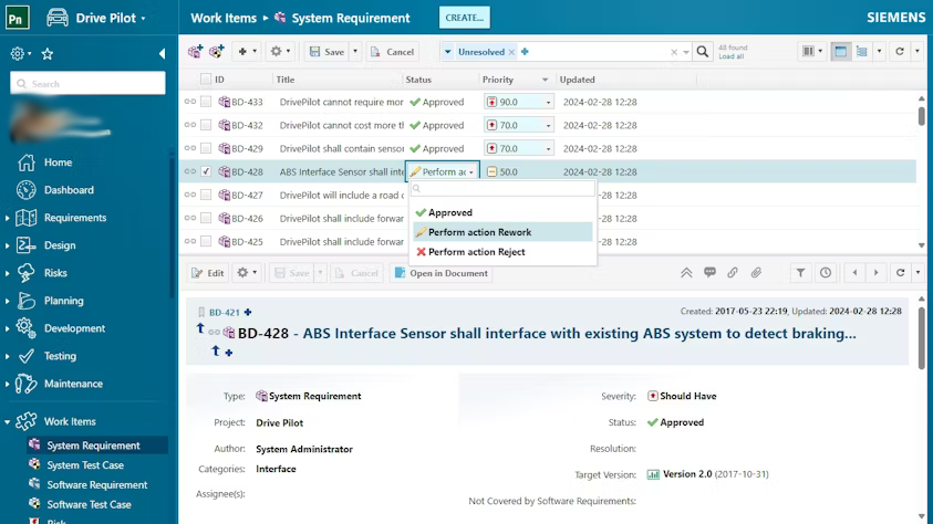 Polarion User Interface