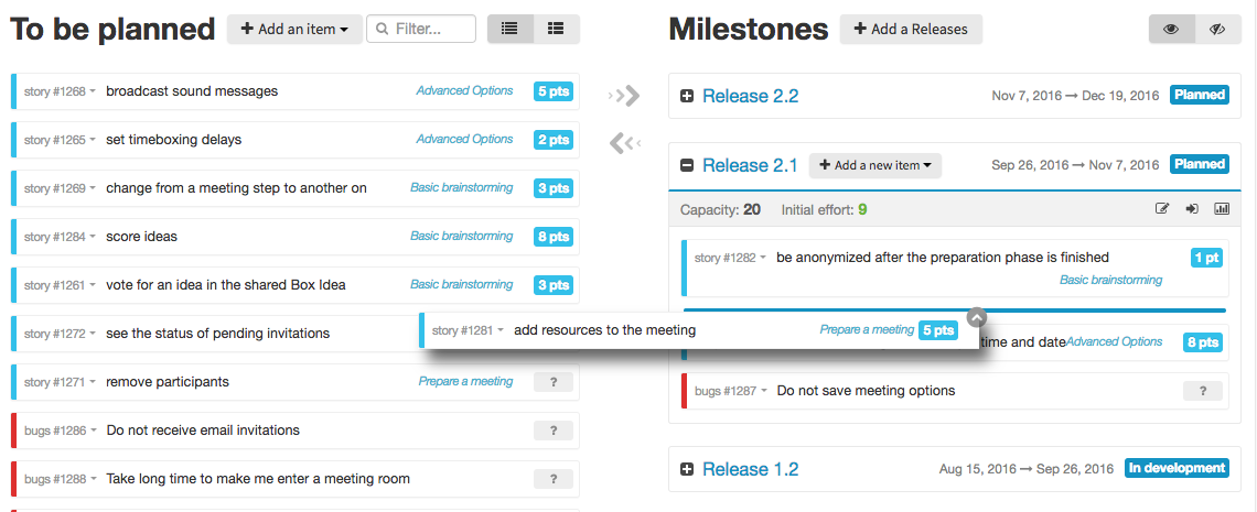 Tuleap User Interface